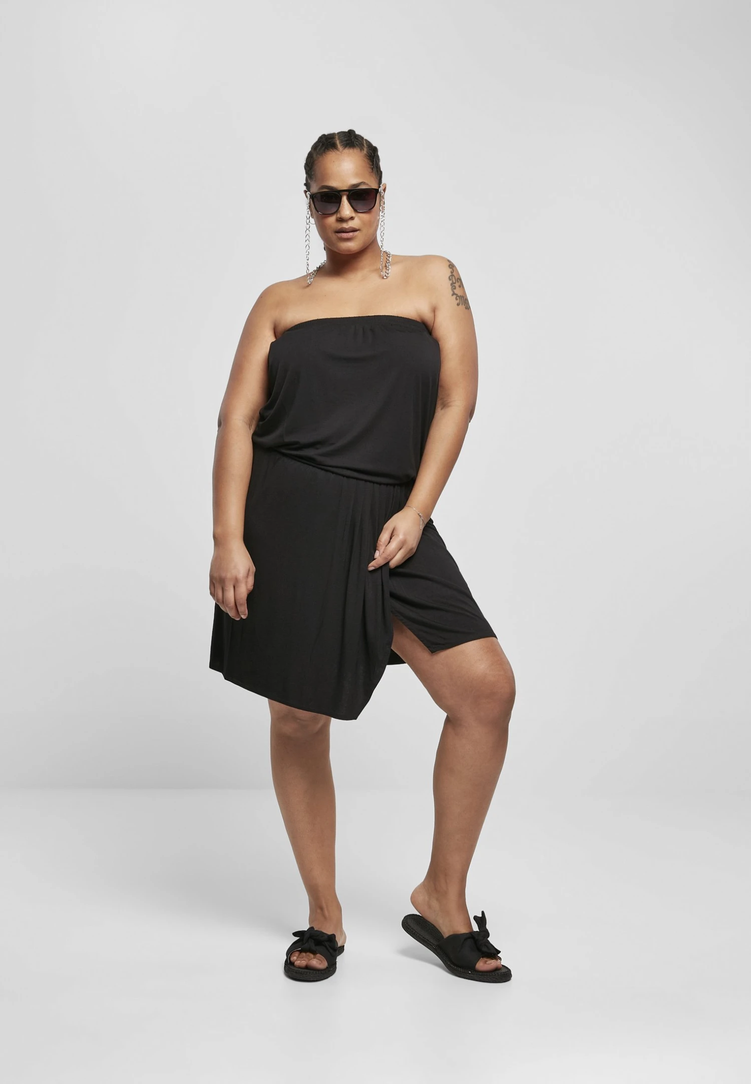 URBAN CLASSICS Jurk - Schwarz 4 URBAN CLASSICS Jurk - Schwarz - Afbeelding 2