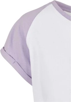 URBAN CLASSICS Contrast Raglan - T-Shirt Print - White Lilac -Urban Classics ec6f9ea42b4d40dba524f01a8f86c14a