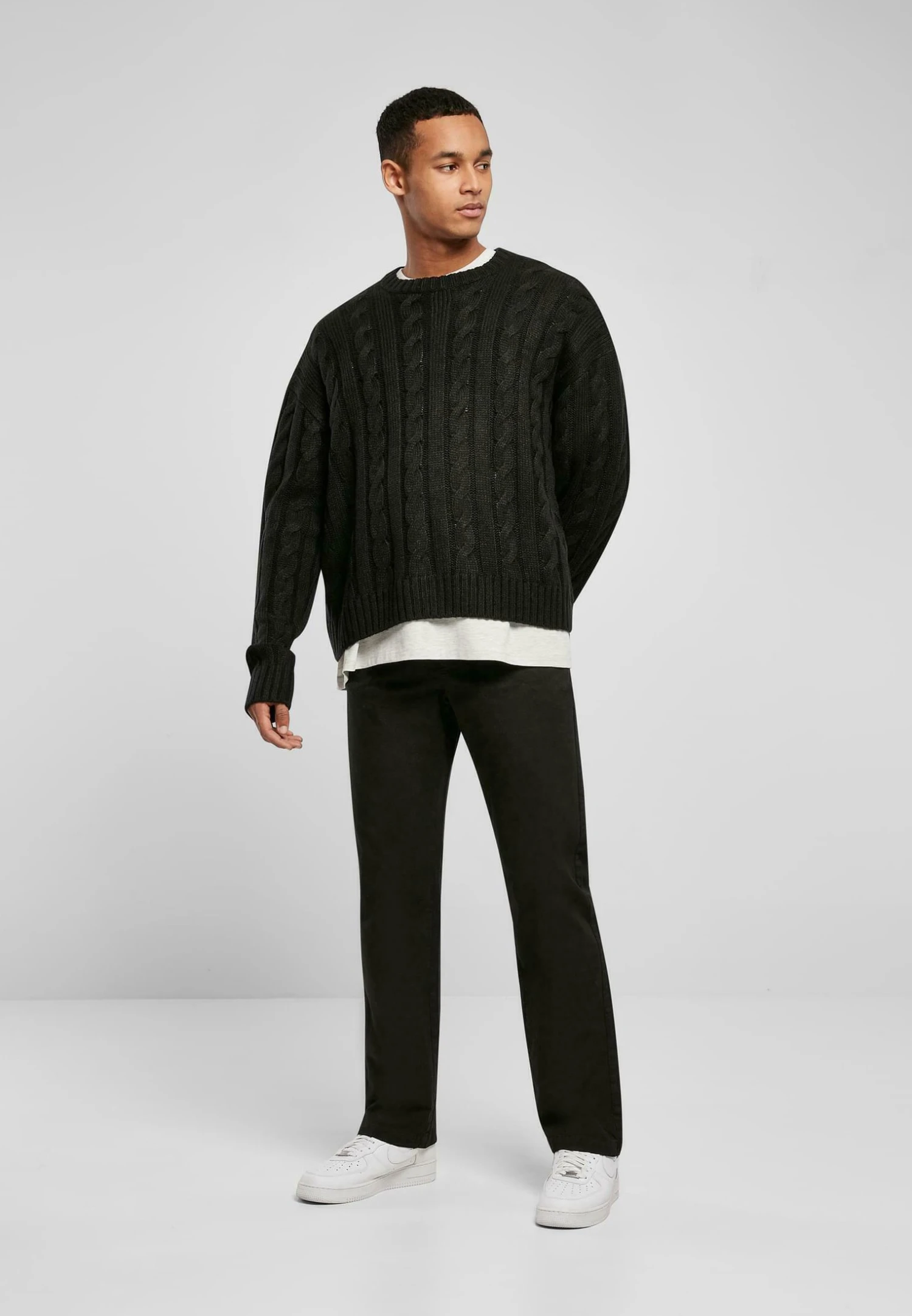 URBAN CLASSICS Herren Boxy - Trui - Black 4 URBAN CLASSICS Herren Boxy - Trui - Black - Afbeelding 2