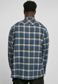 URBAN CLASSICS Herren - Overhemd - Darkblue Whitesand -Urban Classics ed23a12600324f26a6f2d31a2983a90b