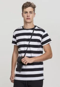 URBAN CLASSICS Block Stripe Tee - T-Shirt Print - Black/White