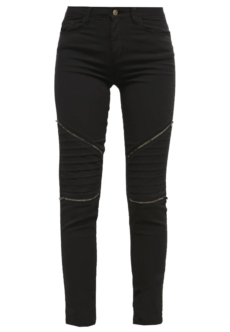 URBAN CLASSICS Ladies Stretch Biker Pants - Slim Fit Jeans - Black 8 URBAN CLASSICS Ladies Stretch Biker Pants - Slim Fit Jeans - Black - Afbeelding 6