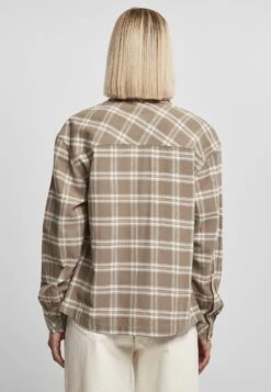 URBAN CLASSICS Oversized- Overhemdblouse - Lighttaupe Whitesand -Urban Classics eef3085765ec43a1a40759272f07820a