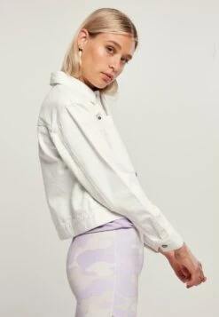 URBAN CLASSICS Ladies Short Boxy Worker Jacket - Spijkerjas - White -Urban Classics eef9c6af3b884fb2b0f23839f951378b