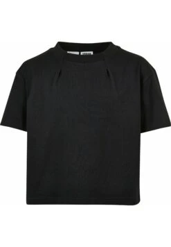 URBAN CLASSICS Pleat- T-Shirt Basic - Black