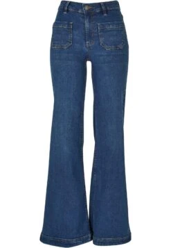 URBAN CLASSICS Vintage- Flared Jeans - Deepblue Washed