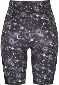 URBAN CLASSICS High Waist Aop Cycle - Shorts - Blackuniverse -Urban Classics f3ad0fad6e544961af8404fd3e700ede