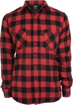 URBAN CLASSICS Checked - Overhemd - Black/Red