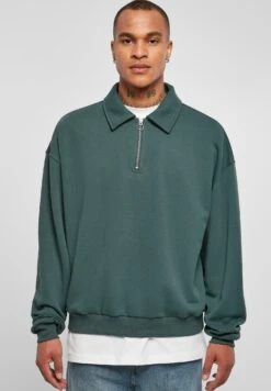 URBAN CLASSICS Collar Crew - Poloshirt - Bottlegreen