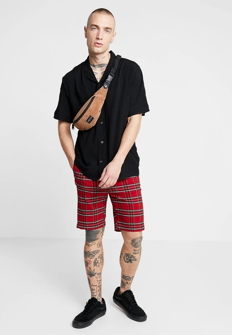 URBAN CLASSICS Checker- Shorts - Red/Black 4 URBAN CLASSICS Checker- Shorts - Red/Black - Afbeelding 2