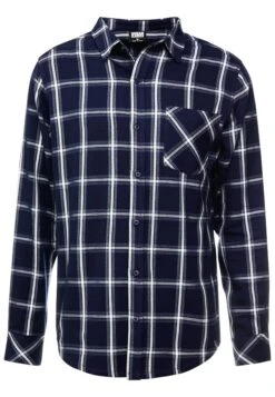 URBAN CLASSICS Basic Check - Overhemd - Navy/White -Urban Classics f646faab05754b57b015e149d14db55b