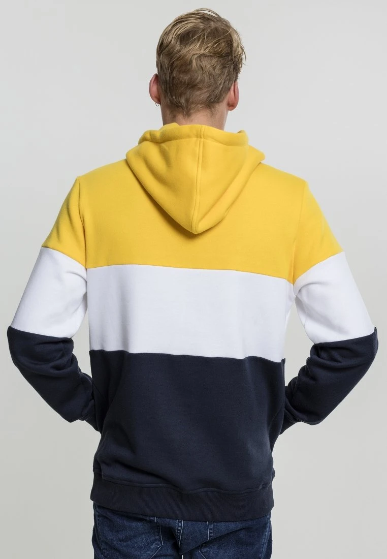 URBAN CLASSICS 3-Tone Hoody - Hoodie - Chrome Yellow/White/Navy 4 URBAN CLASSICS 3-Tone Hoody - Hoodie - Chrome Yellow/White/Navy - Afbeelding 2