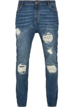 URBAN CLASSICS Heavy Destroyed Slim Fit Jeans - Slim Fit Jeans - Blue Heavy Destroyed Washed -Urban Classics f8b988478d7e4779aa0f5970e466be0e