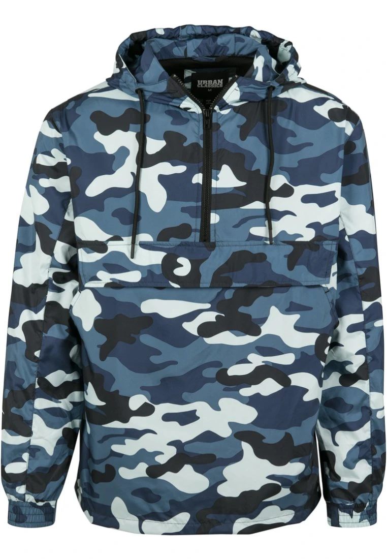 URBAN CLASSICS Camo Pull Over Windbreaker - Windjack - Blue 3 URBAN CLASSICS Camo Pull Over Windbreaker - Windjack - Blue