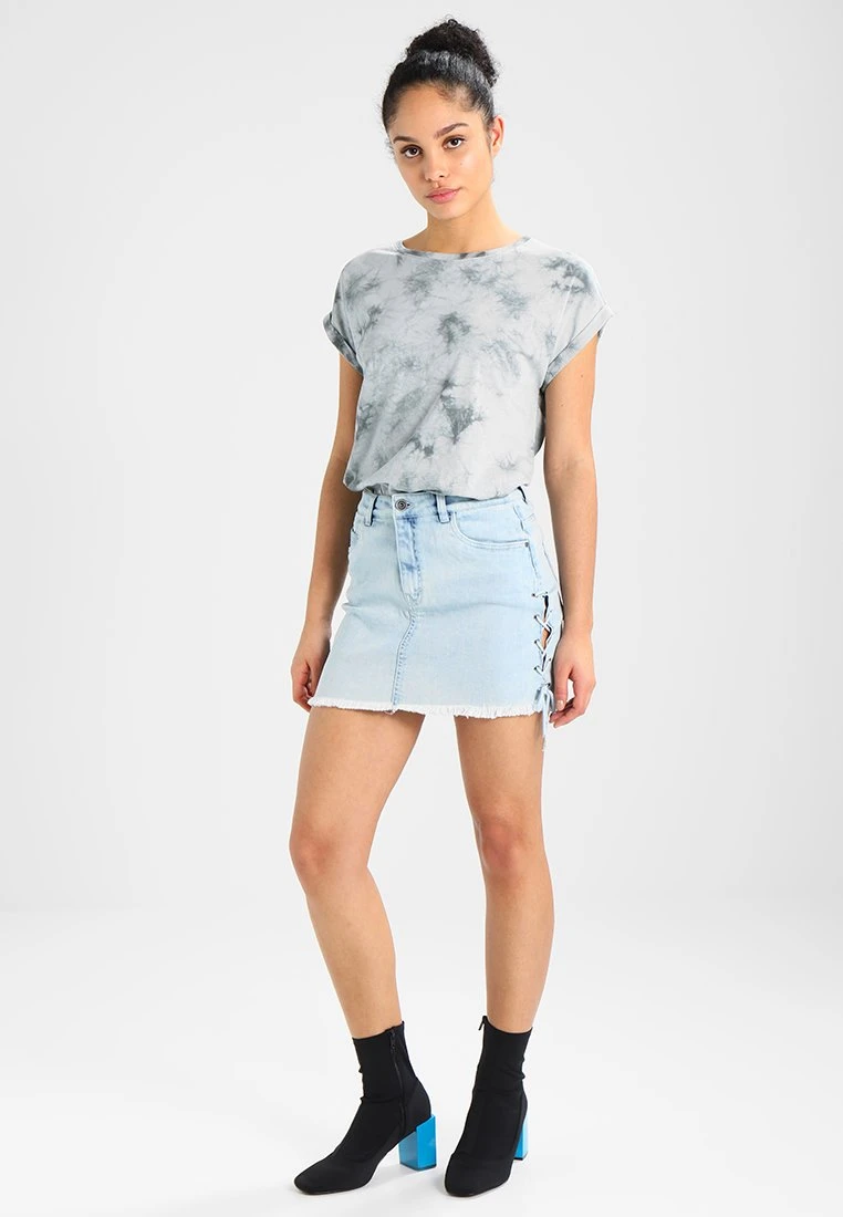 URBAN CLASSICS Lace Up Skirt - Jeansrok - Blue Bleached 4 URBAN CLASSICS Lace Up Skirt - Jeansrok - Blue Bleached - Afbeelding 2