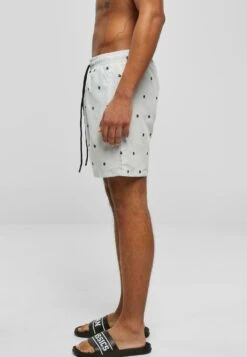 URBAN CLASSICS Embroidery Swim - Zwemshorts - Skull Lightasphalt Black -Urban Classics fa6a8bbbbd8b44e185be2be96979ba81