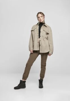 URBAN CLASSICS Ladies Classic Overshirt - Jas - Lighttaupe -Urban Classics fb3943ffdf174b338a3455cb8fb26533