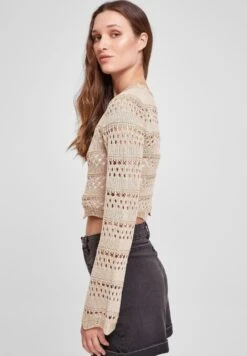 URBAN CLASSICS Cropped Crochet - Trui - Softseagrass -Urban Classics fb3f45491ff24ed3b6447f9a11ebe126