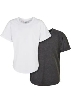 URBAN CLASSICS 2Pack - T-Shirt Basic - Charcoalwhite