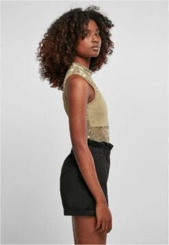 URBAN CLASSICS Ladies Lace Body - Blouse - Khaki -Urban Classics fc9548d920524f6b989c5458b050edec