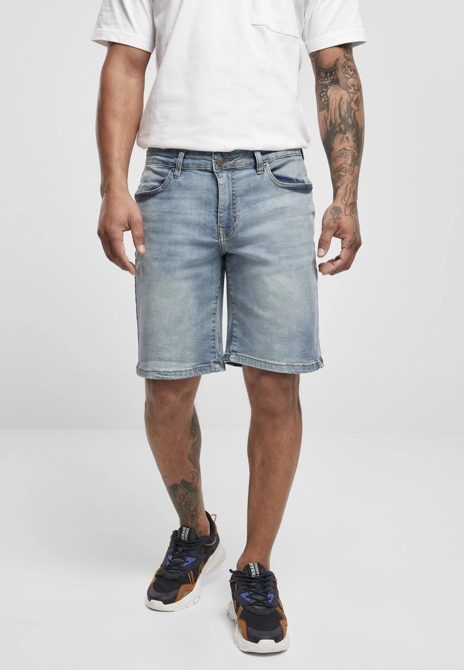 URBAN CLASSICS Relaxed Fit Jeans Shorts - Jeansshort - Light Destroyed Washed 3 URBAN CLASSICS Relaxed Fit Jeans Shorts - Jeansshort - Light Destroyed Washed