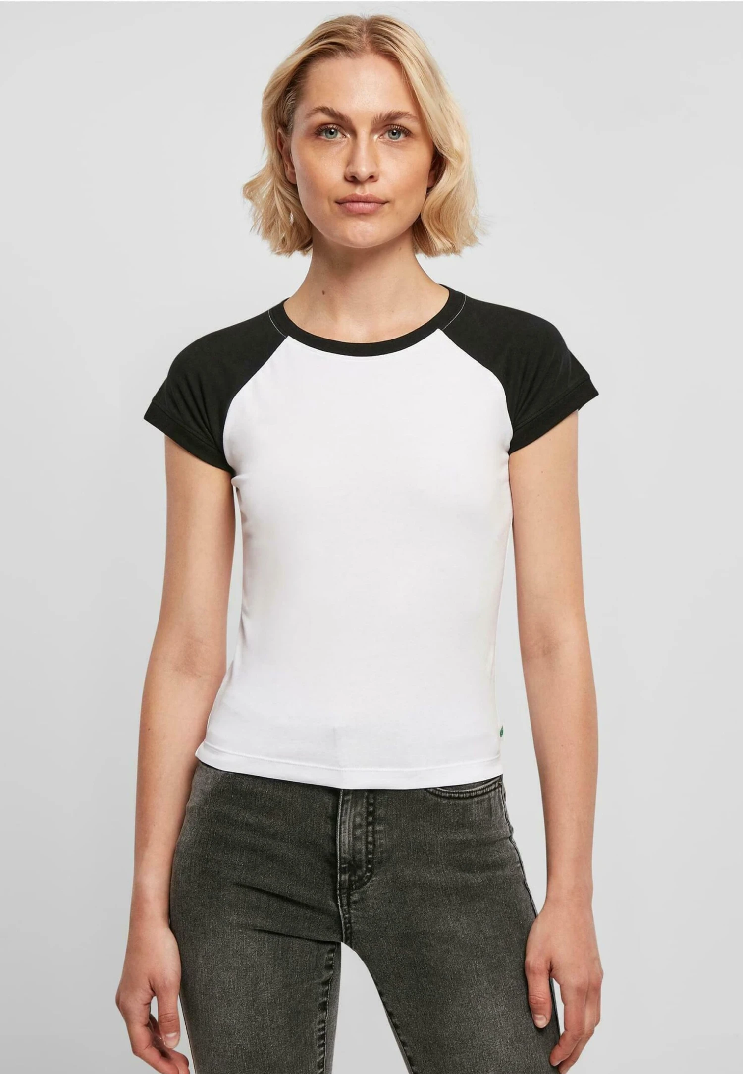 URBAN CLASSICS Stretch Retro Baseball - T-Shirt Print - White Black 3 URBAN CLASSICS Stretch Retro Baseball - T-Shirt Print - White Black