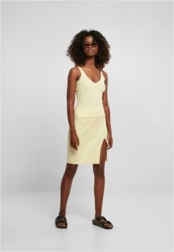 URBAN CLASSICS Ladies Rib Knit Top - Top - Softyellow -Urban Classics feea2e19982246638706480ce8681c49