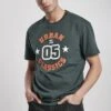 URBAN CLASSICS College Print Tee - T-Shirt Print - Bottlegreen