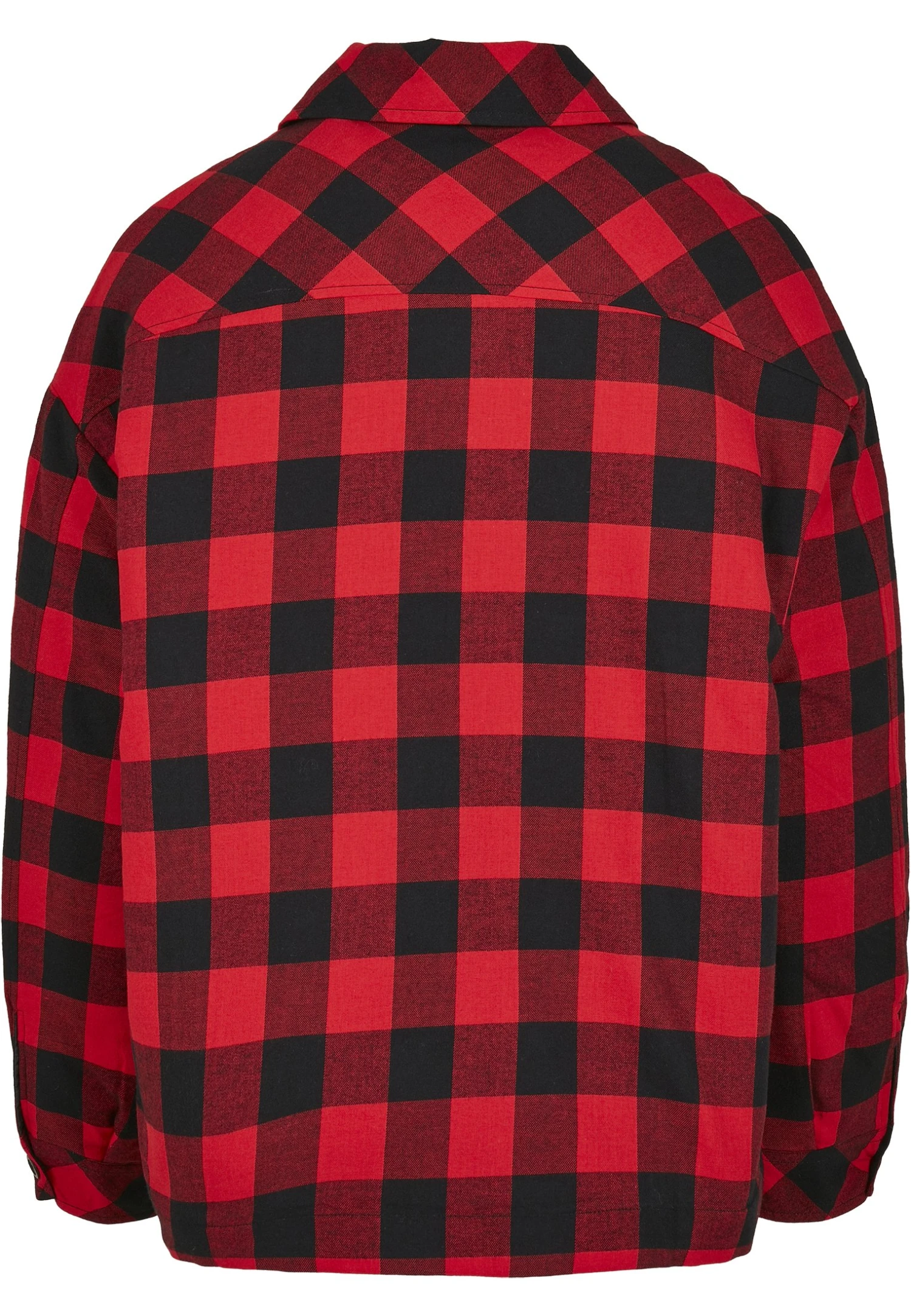 URBAN CLASSICS Overhemdblouse - Black/Red 4 URBAN CLASSICS Overhemdblouse - Black/Red - Afbeelding 2