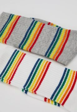 URBAN CLASSICS Rainbow 2 Pack - Sokken - Grey/White -Urban Classics ffd9c6c6d6844a4e8b8ef2a0d892ee7e