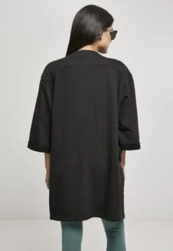 URBAN CLASSICS Ladies Oversized Terry Cardigan - Vest - Schwarz -Urban Classics fffd7510c1ac4430a6b24fec5de41bbf
